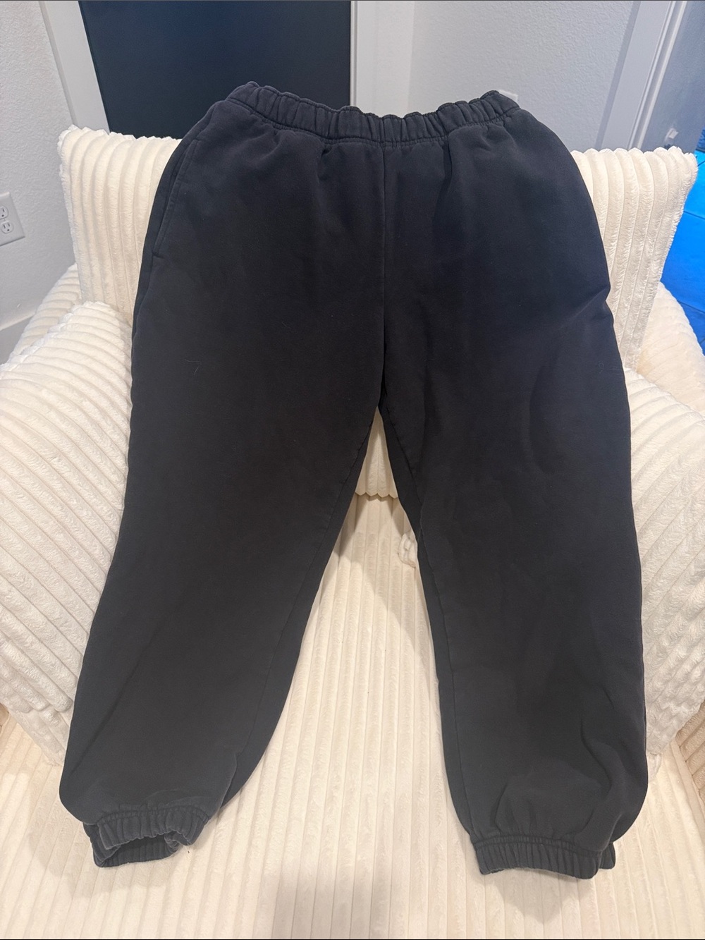 Athleta Black Elastic-Waist Track Joggers